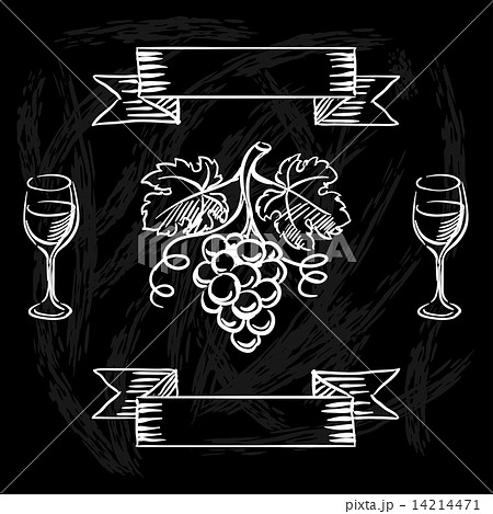 Restaurant or bar wine list on chalkboard background Restaurant or bar wine list on chalkboard background 14214471