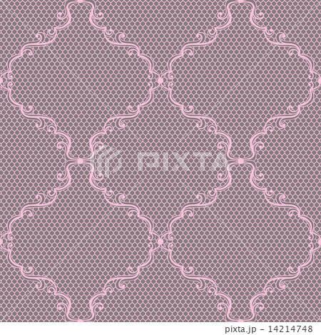 Old lace background, ornamental flowers. Vector texture. 14214748