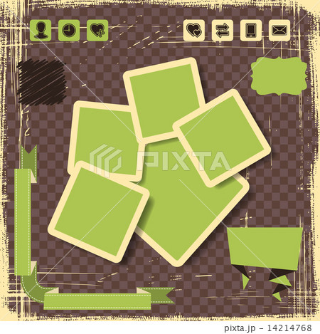 Retro Style Website Template. Vector design frame. Retro Style Website Template. Vector design frame. 14214768