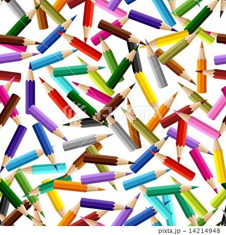 Background with colored pencils. Vector seamless pattern. Background with colored pencils. Vector seamless pattern. 14214948