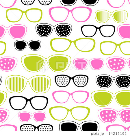 Glasses and sunglasses seamless pattern. Vector texture. 14215192