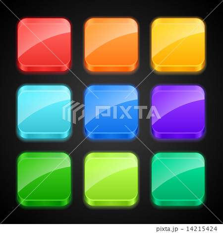Set of luminous color apps icons. Set of luminous color apps icons. 14215424