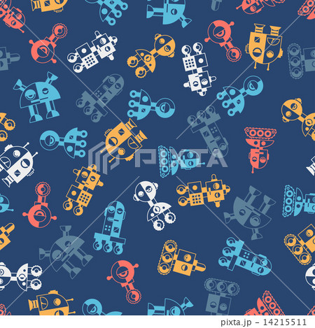 Seamless robots pattern in flat style Seamless robots pattern in flat style 14215511