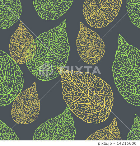 Vector illustration of leaves. (Seamless stylish pattern) 14215600