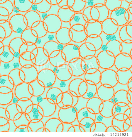 Seamless pattern with diamond rings in retro style. 14215921