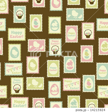 Happy Easter retro seamless pattern. 14215924