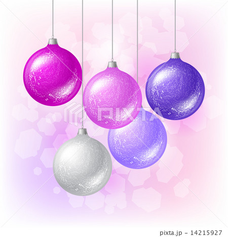 Merry Christmas vector background with glossy balls. 14215927