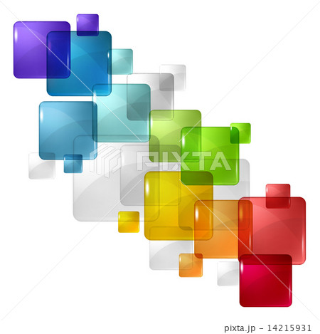 Abstract background with transparent colored squares. Eps 10. 14215931
