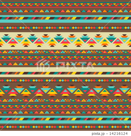 Ethnic Seamless Pattern In Native Styleのイラスト素材