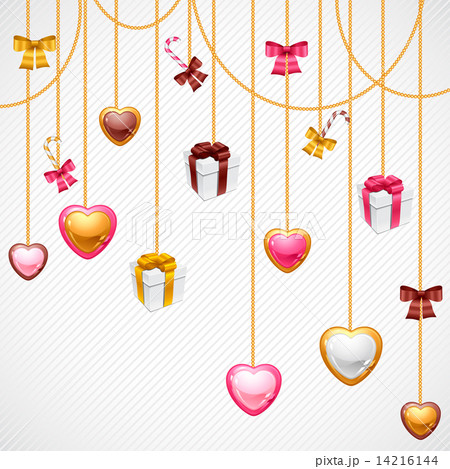 Valentine's Day vector background. Gift card and flyer. 14216144