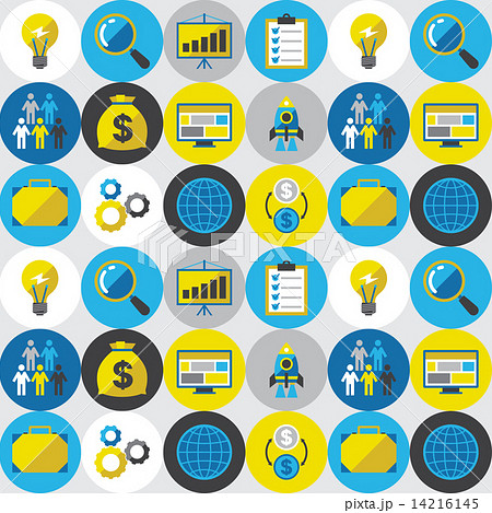 Start-up seamless pattern in flat design style 14216145