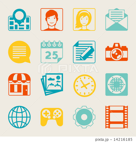 Seamless pattern with web and mobile icons 14216185