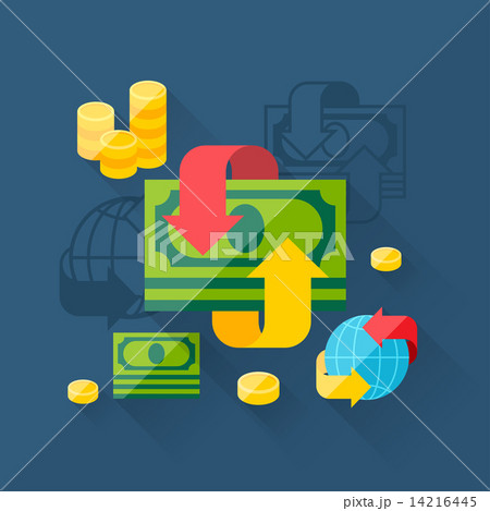 Illustration concept of exchange in flat design style 14216445