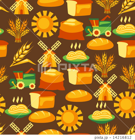 Seamless pattern with agricultural objects Seamless pattern with agricultural objects 14216812