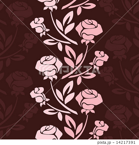 Floral seamless pattern with rose in pastel tones. 14217391