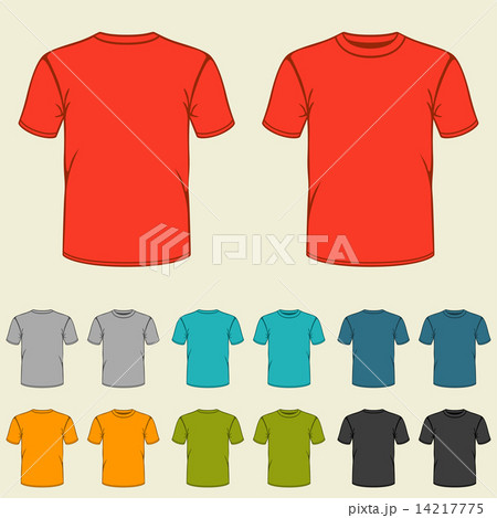 Set of templates colored t-shirts for men Set of templates colored t-shirts for men 14217775