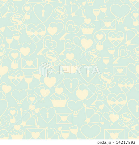 Valentine's and Wedding seamless pattern. Valentine's and Wedding seamless pattern. 14217892
