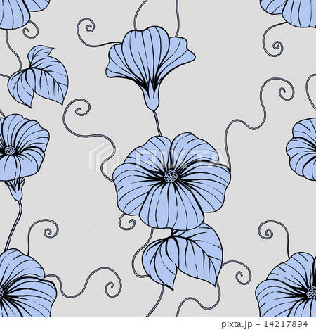 Seamless pattern with hand draw flowers, floral illustration. 14217894