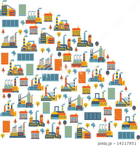 Industrial factory buildings background. Industrial factory buildings background. 14217951