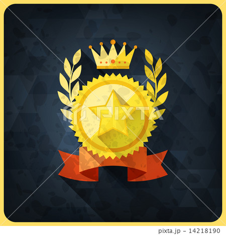 Grunge background with trophies and awards. 14218190