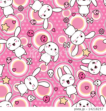 Seamless pattern with doodle. Vector kawaii illustration. 14218257