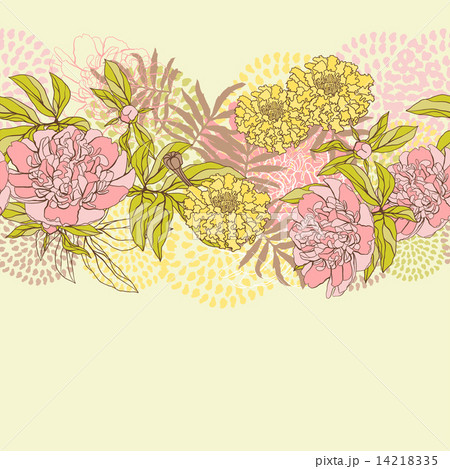 Vector seamless pattern with flowers. 14218335