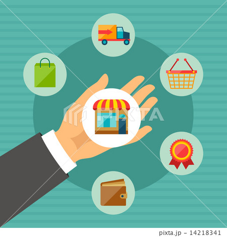 Internet shopping concept illustration 14218341