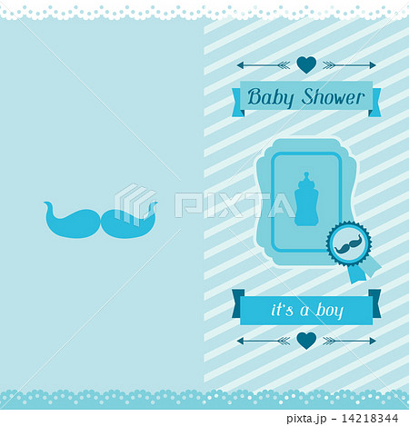 Boy baby shower invitation card. 14218344