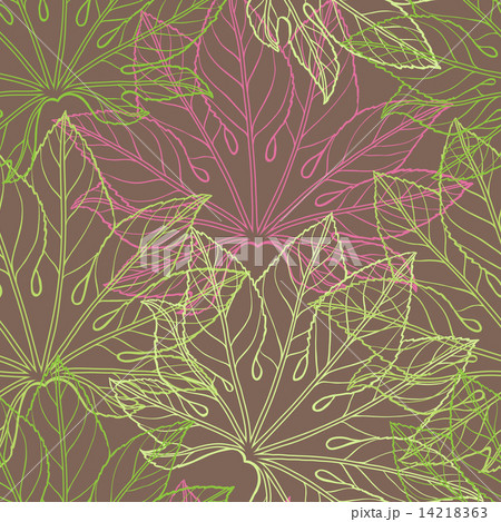 Vector illustration of leaves. (Seamless Pattern) 14218363