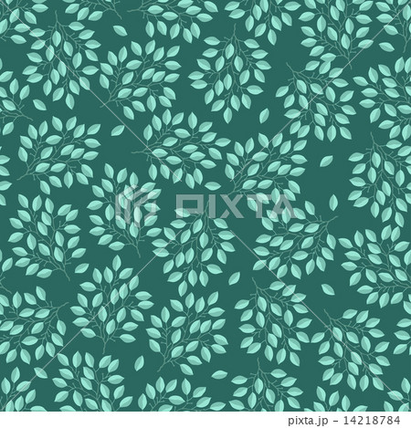 Natural seamless pattern with branches of leaves 14218784