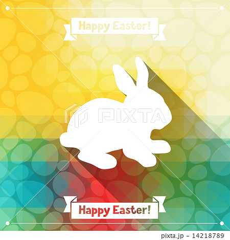Happy Easter greeting card background. 14218789