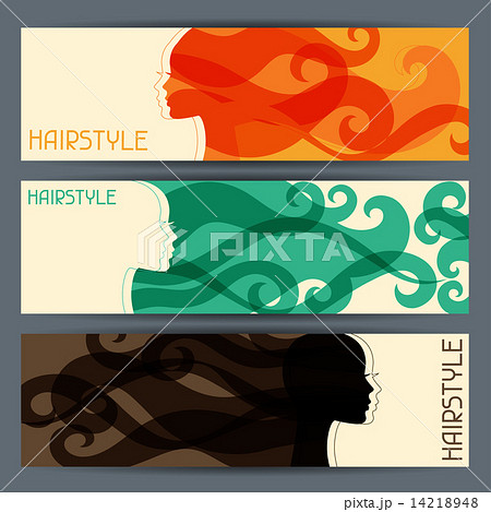 Hairstyle horizontal banners. 14218948