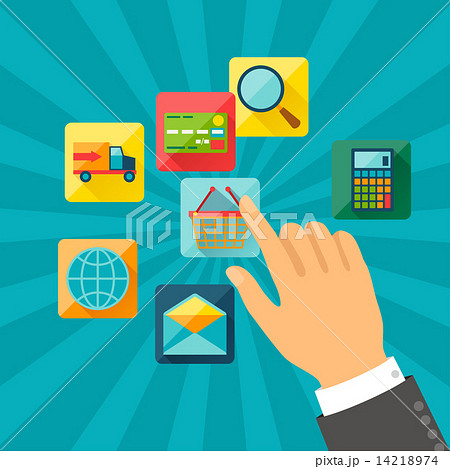 Internet shopping concept illustration 14218974