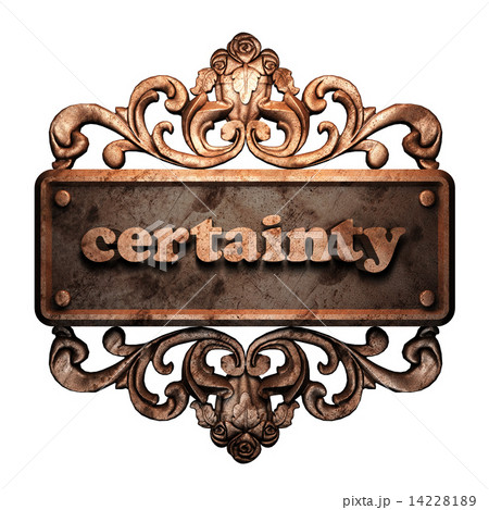 Word on bronze ornament 14228189