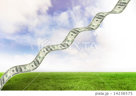 Composite image of bumpy dollar road 14236575