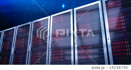 Composite image of server towers Composite image of server towers 14236740