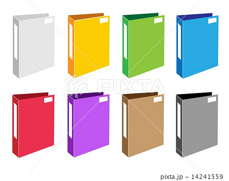 Colorful Illustration Set of Office Folder Icons 14241559