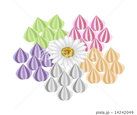 Colorful Thai Handmade Candy on White Background Colorful Thai Handmade Candy on White Background 14242049
