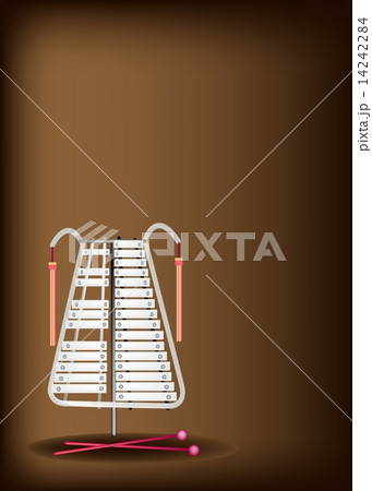 A Musical Bell Lyra on Dark Brown Background 14242284