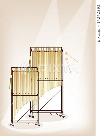 A Musical Tubular Bells on Brown Stage Background A Musical Tubular Bells on Brown Stage Background 14242293