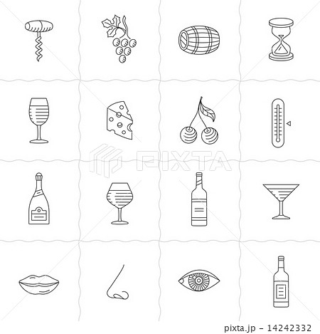 Wine icons set 14242332