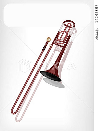 A Symphonic Trombone With A White Bannerのイラスト素材