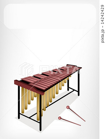 Two Retro Marimba With A White Bannerのイラスト素材