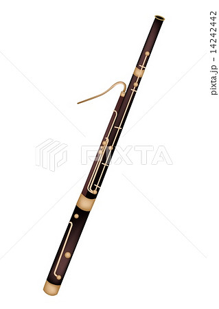 A Classical Bassoon Isolated on White Backgroundのイラスト素材 ...