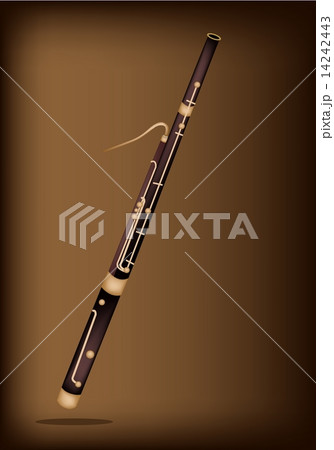 A Classical Bassoon on Dark Brown Backgroundのイラスト素材 ...