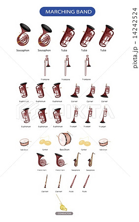 Set of Musical Instrument for Marching Band Set of Musical Instrument for Marching Band 14242524