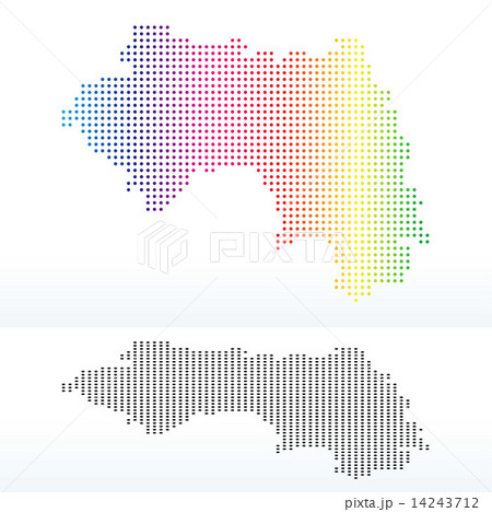 Map of Republic of Guinea with Dot Pattern 14243712