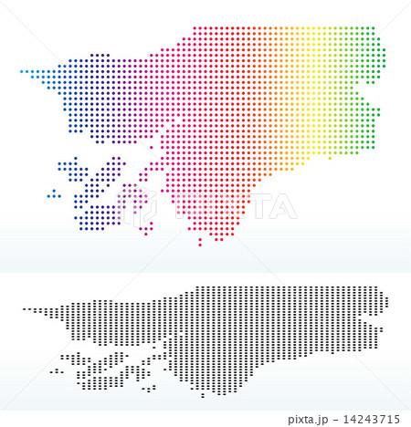 Map of Guinea Bissau with Dot Pattern Map of Guinea Bissau with Dot Pattern 14243715
