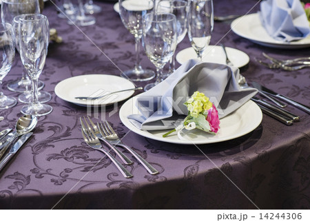 テーブルセッティング　テーブルマナー　イメージ素材 14244306