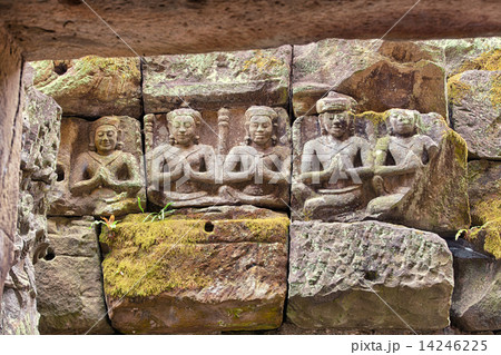 carved statues, Angkor, Cambodia 14246225